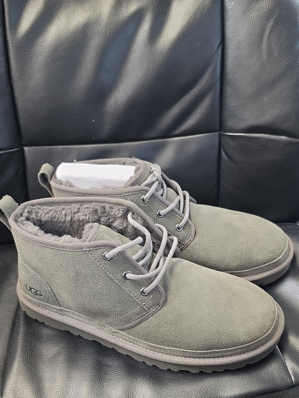 UGG Men's Suede Lace-Up Ankle Boots in Olive